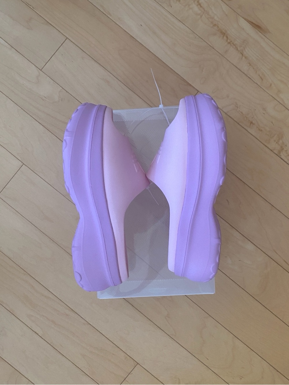 NEW Adidas Adifom Pink Chunky Two Tone Platform Slide Mules - Picture 8 of 9